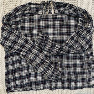 Zara Boxy Plaid Blouse - Size Small